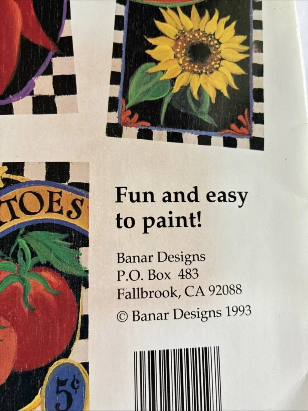 Vintage 1993 Banar Designs Paint A Garden Iron On Transfers Craft Pattern Book